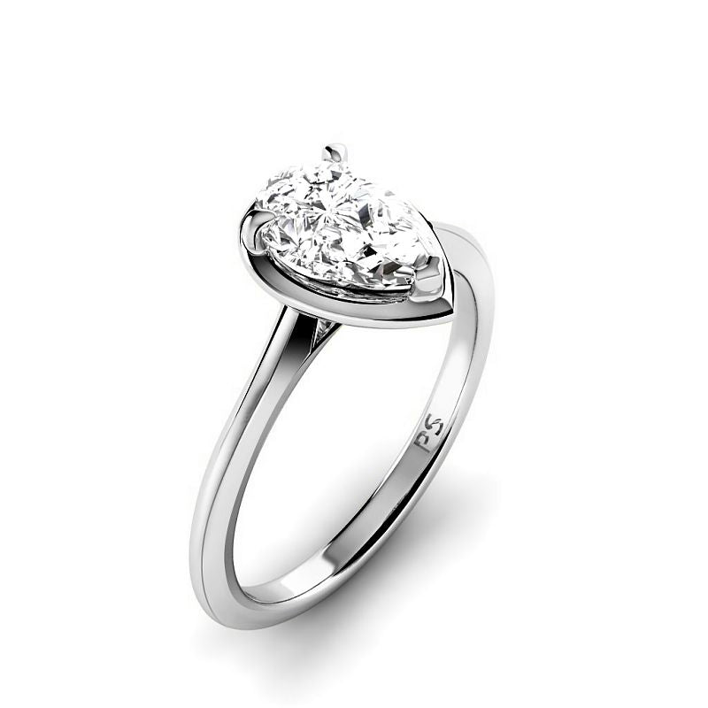 0.50 - 3.00 CT Pear Cut Lab Grown Diamonds - Solitaire Ring - Primestyle.com