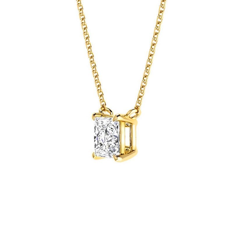 0.50-3.00 CT Princess Cut Lab Grown Diamonds - Solitaire Pendant - Primestyle.com