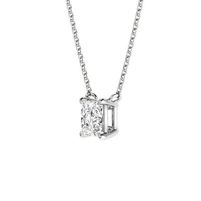 0.50-3.00 CT Princess Cut Lab Grown Diamonds - Solitaire Pendant - Primestyle.com