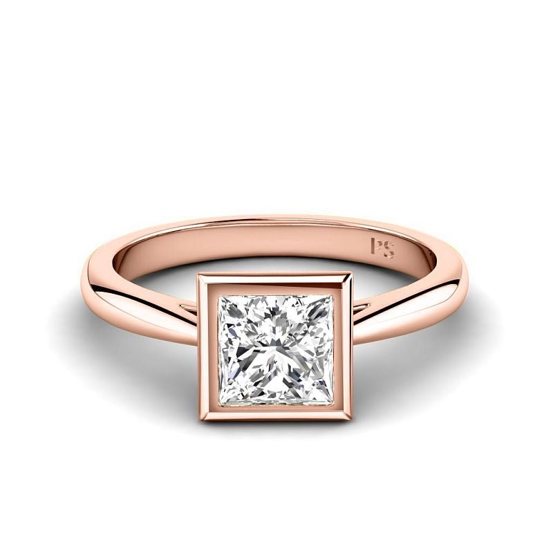 0.50 - 3.00 CT Princess Cut Lab Grown Diamonds - Solitaire Ring - Primestyle.com