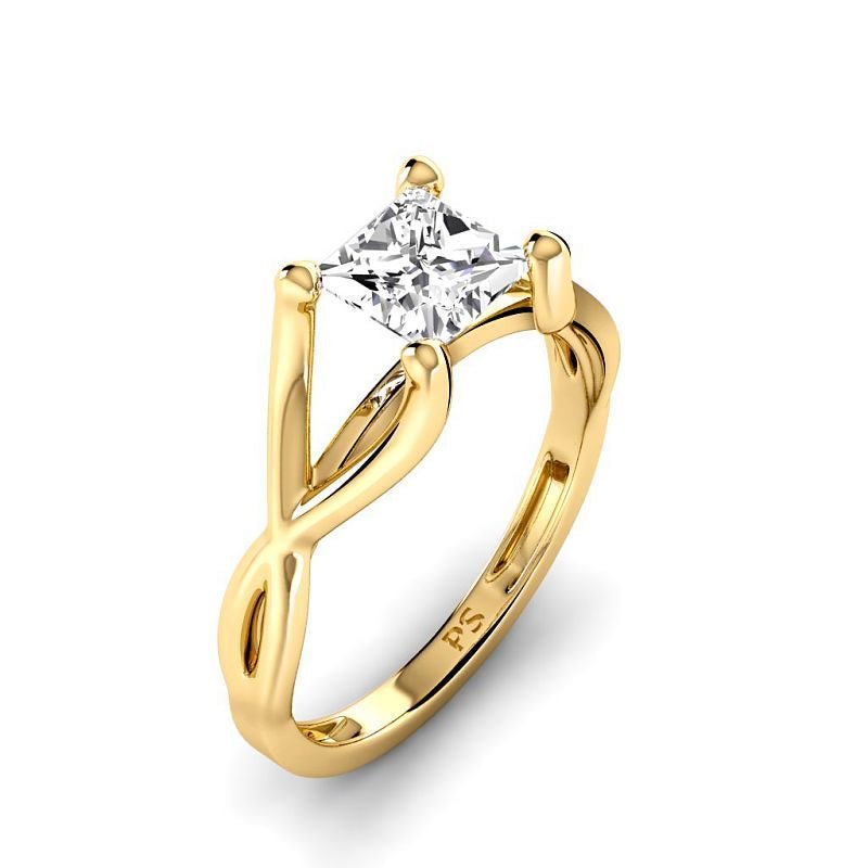 0.50-6.00 CT Princess Cut Diamonds - Solitaire Rings