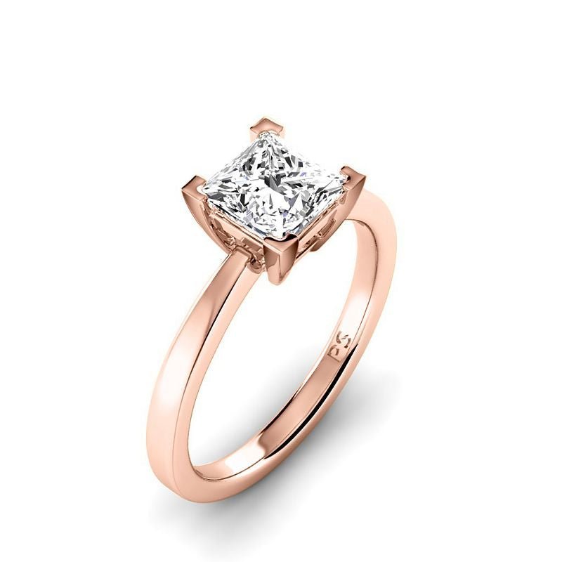 0.50 - 3.00 CT Princess Cut Lab Grown Diamonds - Solitaire Ring - Primestyle.com
