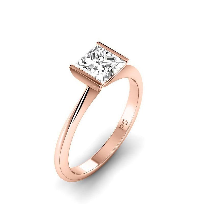 0.50 - 3.00 CT Princess Cut Lab Grown Diamonds - Solitaire Ring - Primestyle.com
