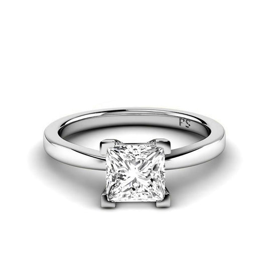 0.50-3.00 CT Princess Cut Lab Grown Diamonds -  Solitaire Ring