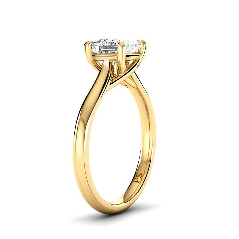 0.50 - 3.00 CT Princess Cut Lab Grown Diamonds - Solitaire Ring - Primestyle.com