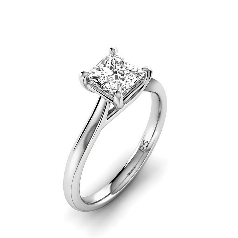 0.50-6.00 CT Princess Cut Diamonds - Solitaire Rings