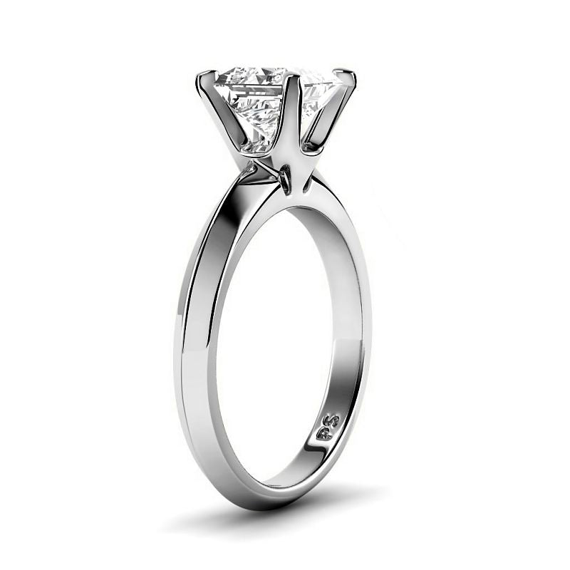 0.50-6.00 CT Princess Cut Diamonds - Solitaire Rings