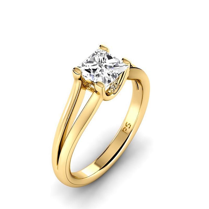 0.50-6.00 CT Princess Cut Diamonds - Solitaire Rings