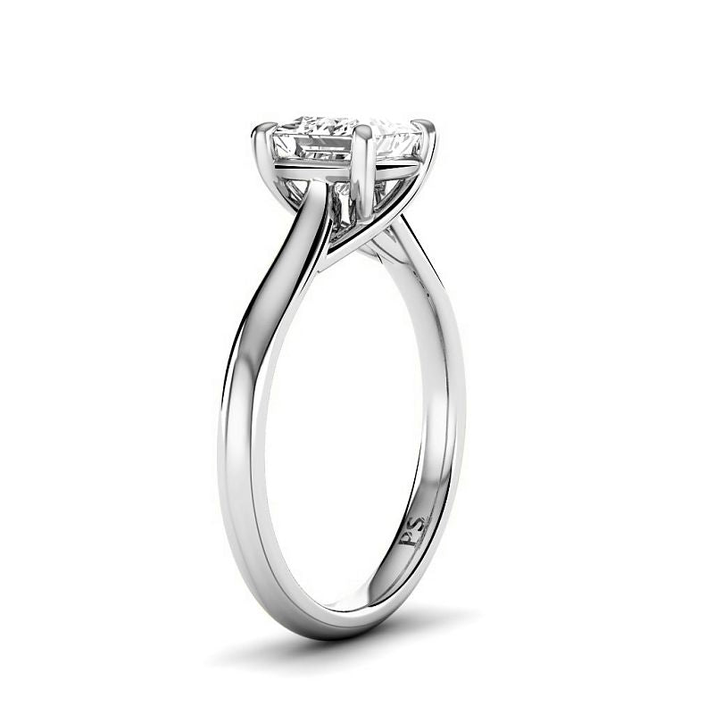 0.50 - 3.00 CT Princess Cut Lab Grown Diamonds - Solitaire Ring - Primestyle.com
