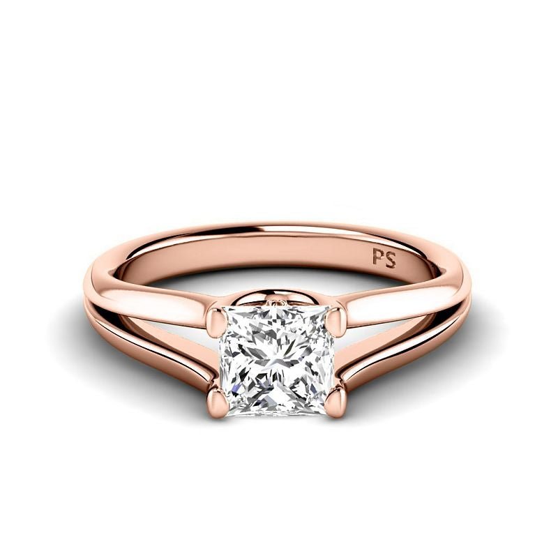 0.50 - 3.00 CT Princess Cut Lab Grown Diamonds - Solitaire Ring - Primestyle.com