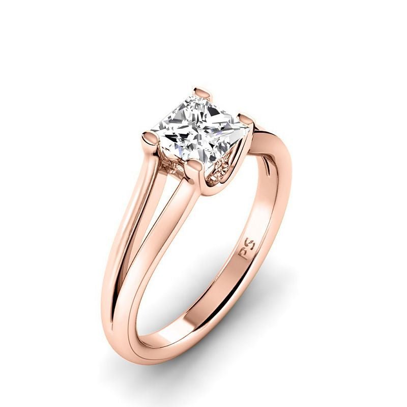 0.50 - 3.00 CT Princess Cut Lab Grown Diamonds - Solitaire Ring - Primestyle.com