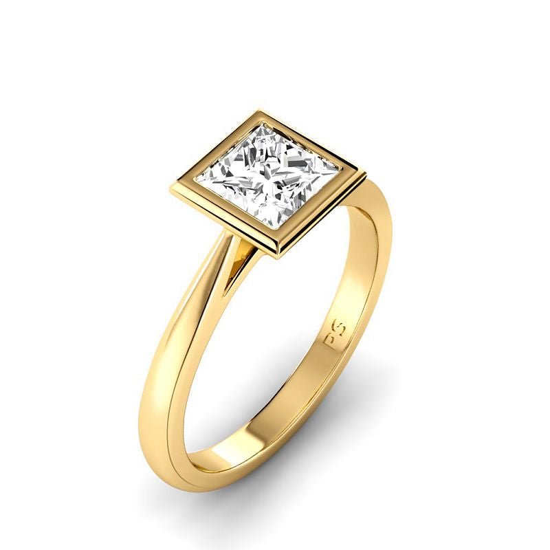 0.50-3.00 CT Princess Cut Lab Grown Diamonds - Solitaire Ring