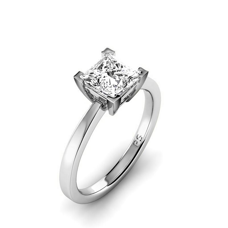 0.50-6.00 CT Princess Cut Diamonds - Solitaire Rings