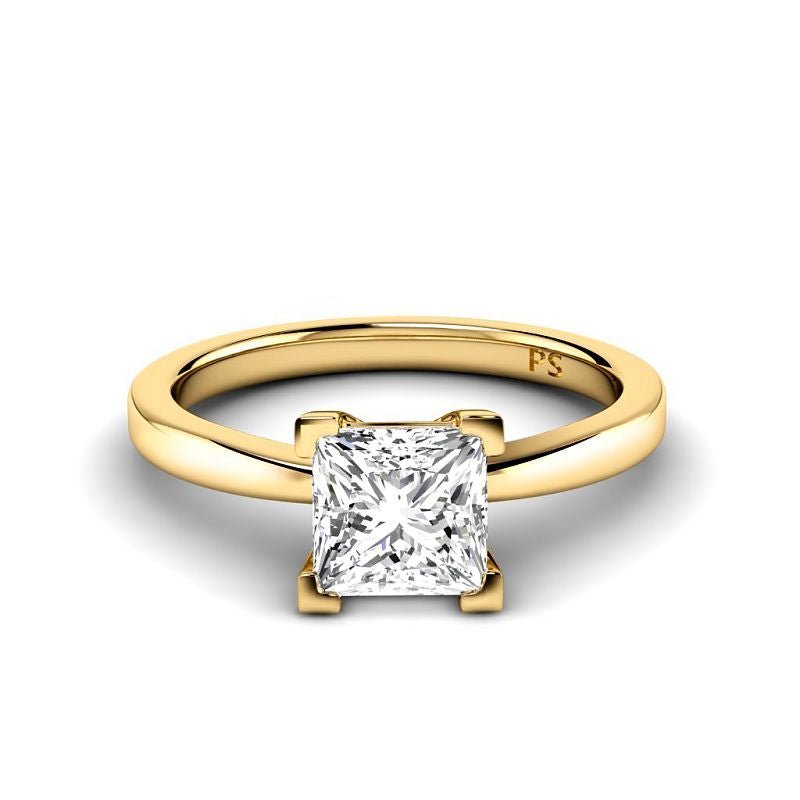 0.50 - 3.00 CT Princess Cut Lab Grown Diamonds - Solitaire Ring - Primestyle.com