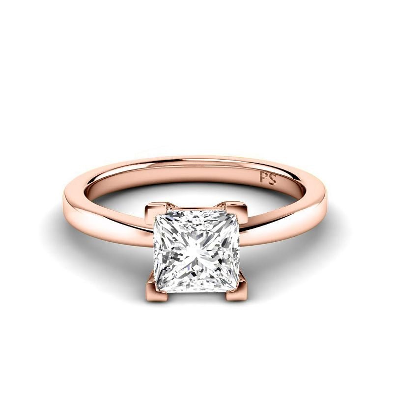 0.50-6.00 CT Princess Cut Diamonds - Solitaire Rings