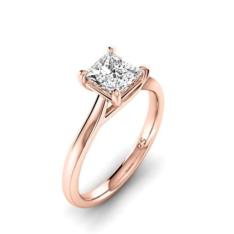 0.50 - 3.00 CT Princess Cut Lab Grown Diamonds - Solitaire Ring - Primestyle.com
