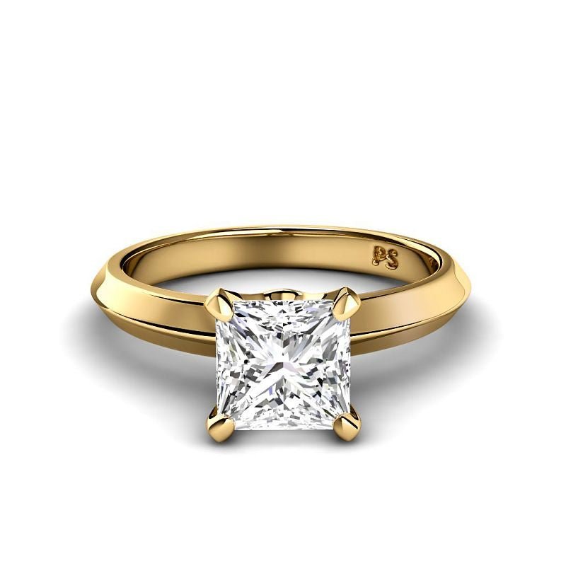 0.50-6.00 CT Princess Cut Diamonds - Solitaire Rings