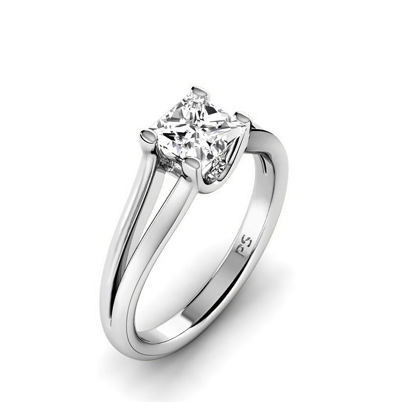 0.50-6.00 CT Princess Cut Diamonds - Solitaire Rings