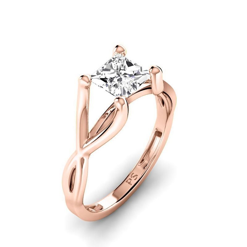 0.50 - 3.00 CT Princess Cut Lab Grown Diamonds - Solitaire Ring - Primestyle.com