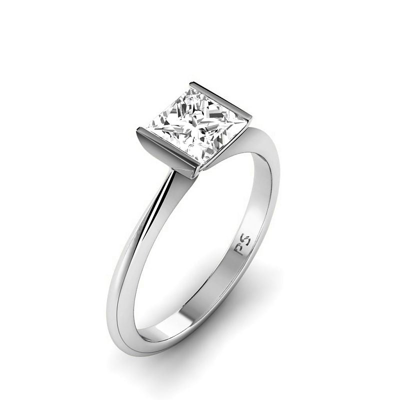 0.50-6.00 CT Princess Cut Diamonds - Solitaire Rings