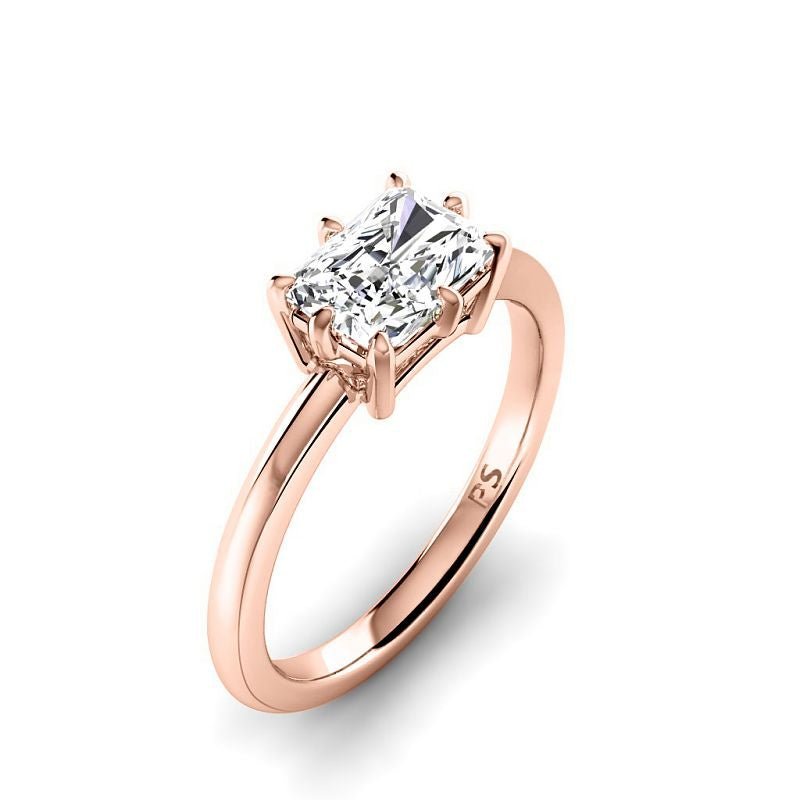 0.50-6.00 CT Radiant Cut Diamonds - Solitaire Rings