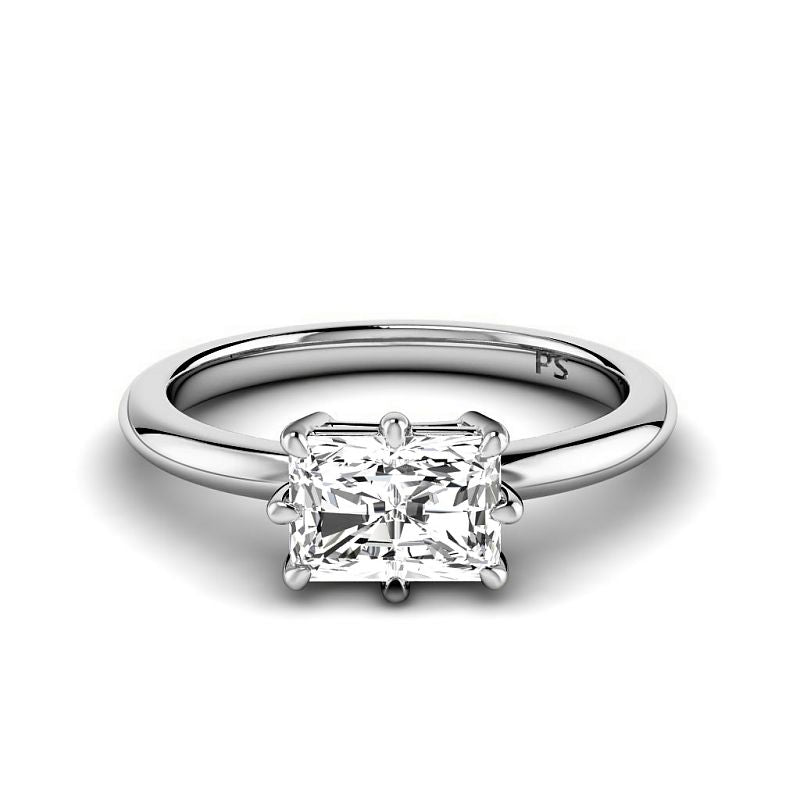 0.50 - 3.00 CT Radiant Cut Lab Grown Diamonds - Solitaire Ring - Primestyle.com