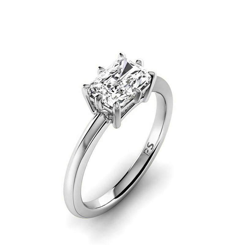 0.50 - 3.00 CT Radiant Cut Lab Grown Diamonds - Solitaire Ring - Primestyle.com