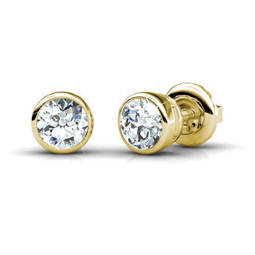 0.50-3.00 CT Round Cut Natural Diamonds - Stud Earrings
