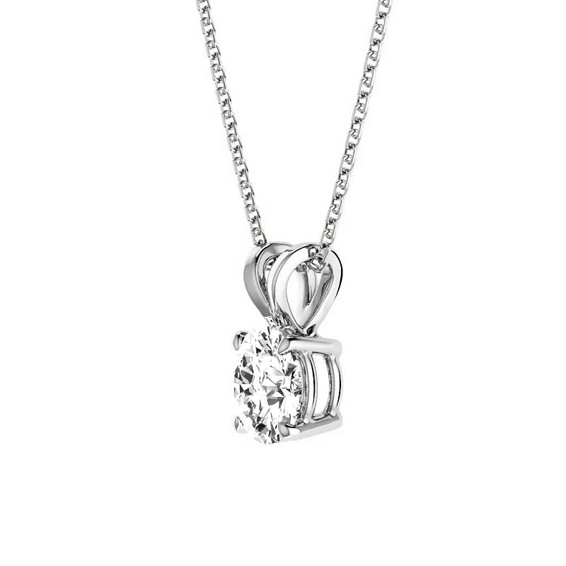 0.50-3.00 CT Round Cut Lab Grown Diamonds - Solitaire Pendant - Primestyle.com