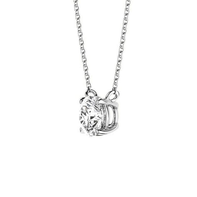 0.50-3.00 CT Round Cut Lab Grown Diamonds - Solitaire Pendant - Primestyle.com
