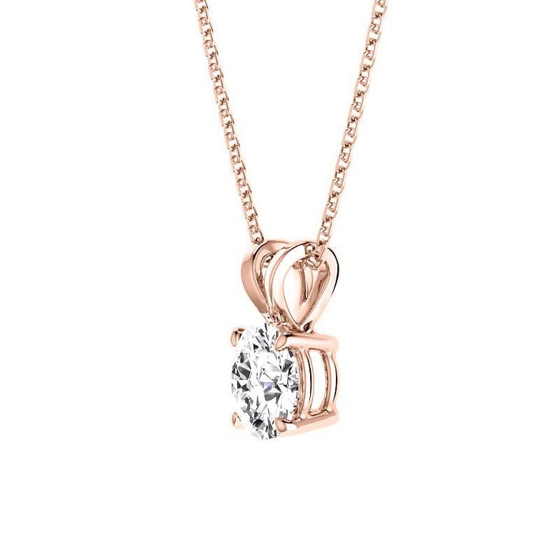 0.50-6.00 CT Round Cut Diamonds - Solitaire Pendant