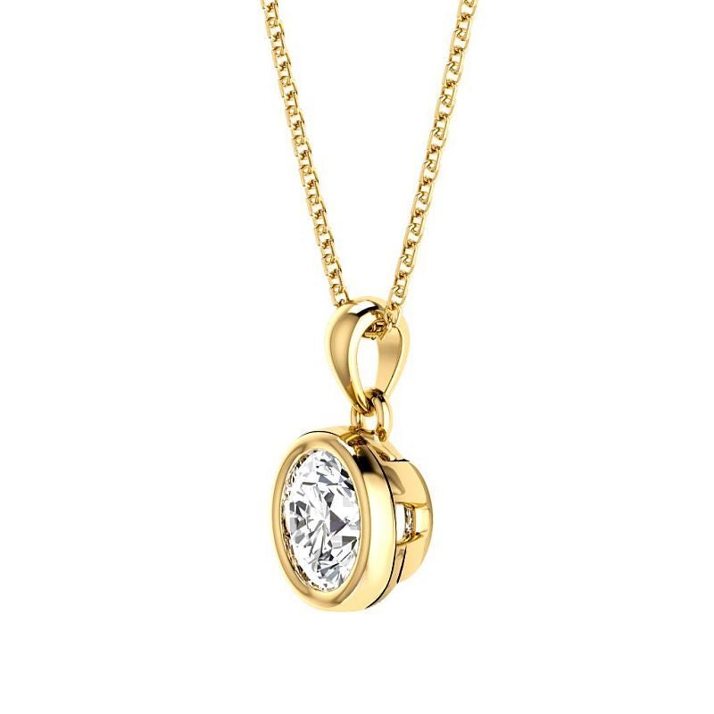 0.50-6.00 CT Round Cut Diamonds - Solitaire Pendant