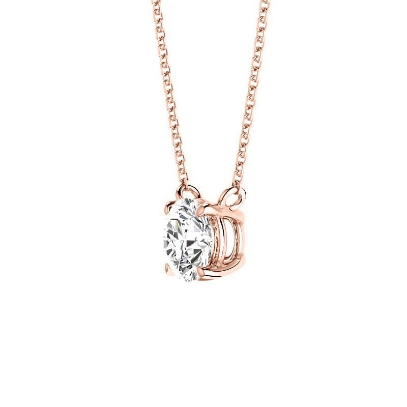 0.50-3.00 CT Round Cut Lab Grown Diamonds - Solitaire Pendant - Primestyle.com