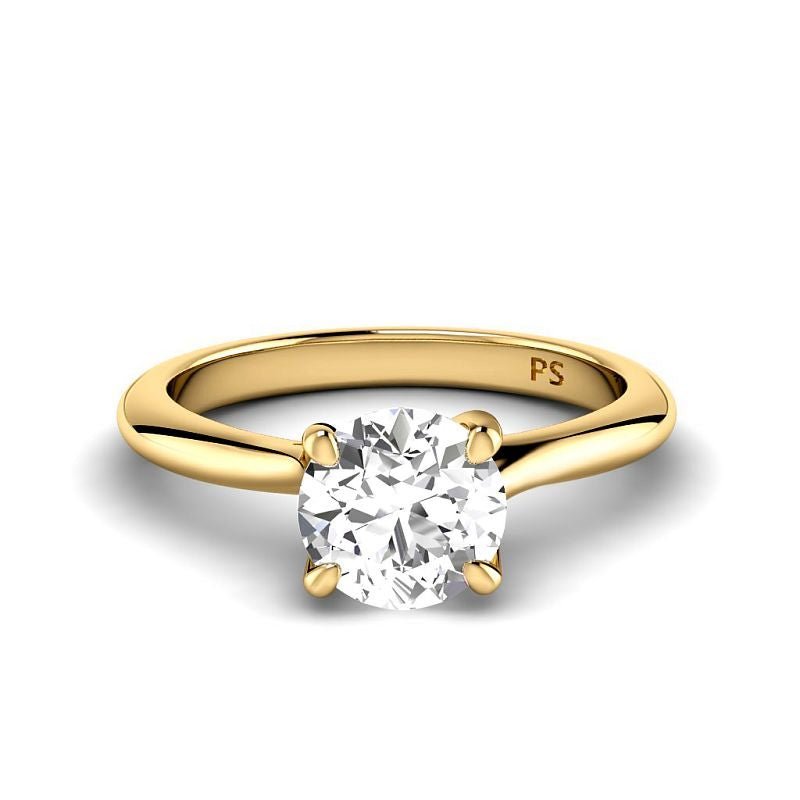 0.50-6.00 CT Round Cut Diamonds - Solitaire Rings