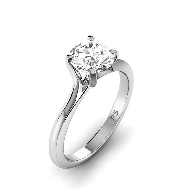 0.50-6.00 CT Round Cut Diamonds - Solitaire Rings