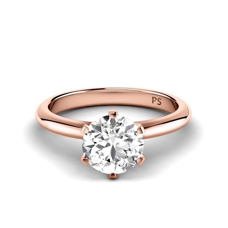 0.50-6.00 CT Round Cut Diamonds - Solitaire Rings