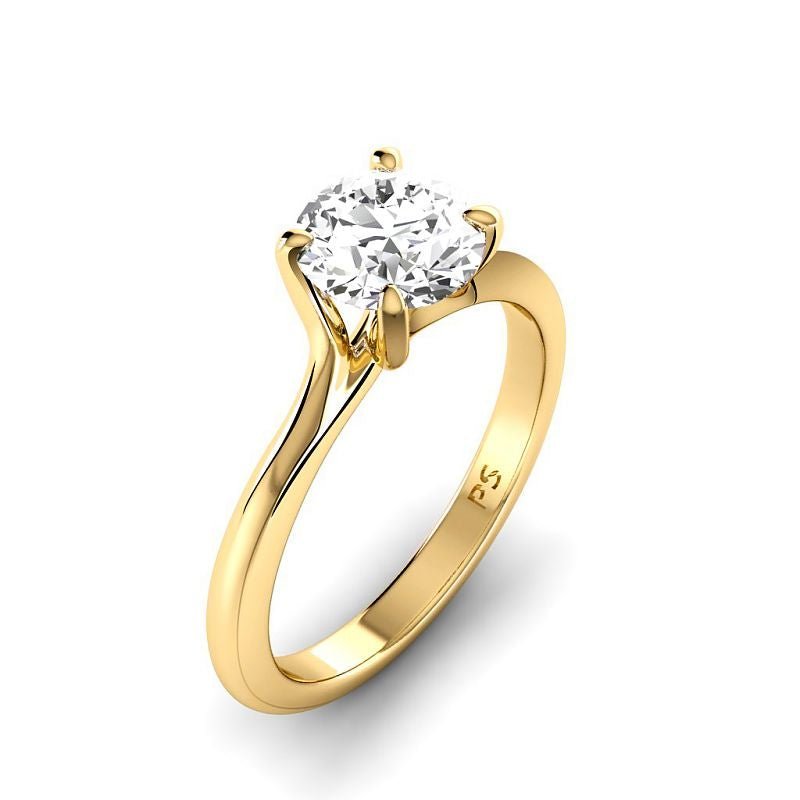 0.50 - 3.00 CT Round Cut Lab Grown Diamonds - Solitaire Ring - Primestyle.com