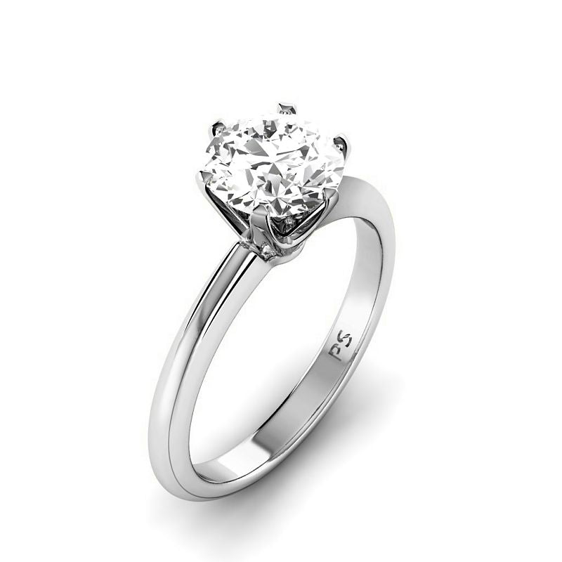 0.50-6.00 CT Round Cut Diamonds - Solitaire Rings