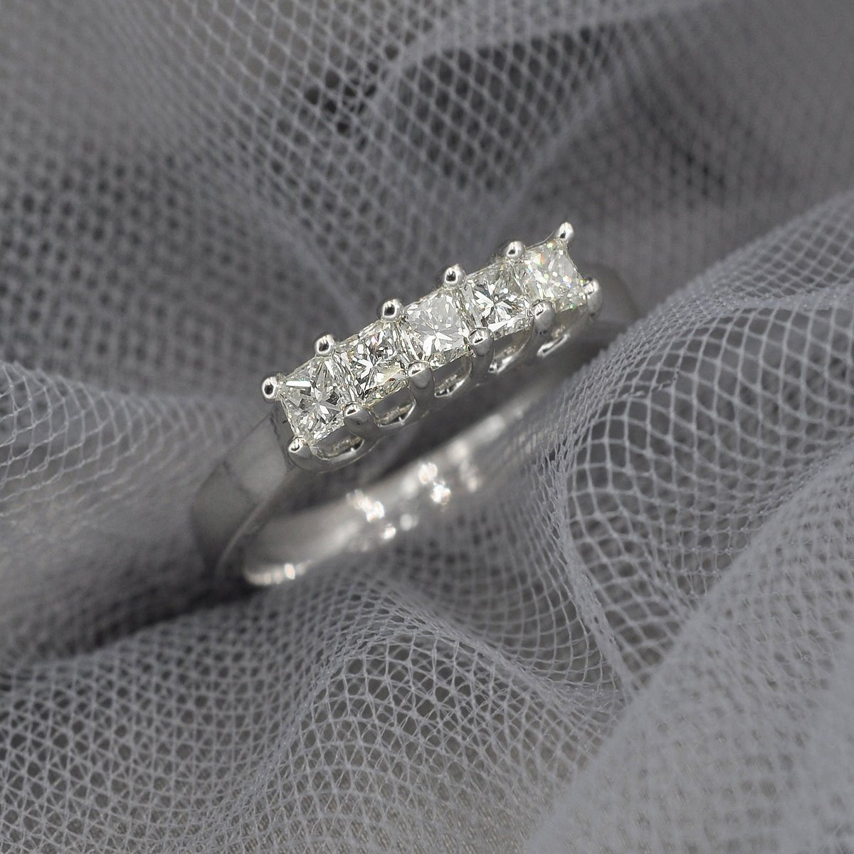 0.50 CT Princess Cut Diamonds - Wedding Band