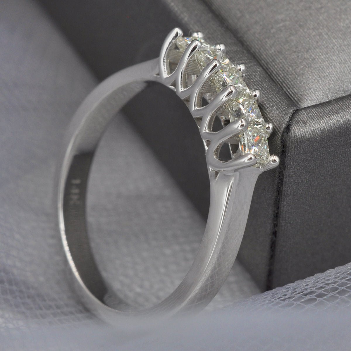 0.50 CT Princess Cut Diamonds - Wedding Band