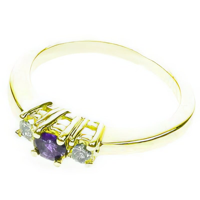 0.50 CT Round Cut Diamonds & Blue Sapphires - Three Stone Ring - Primestyle.com