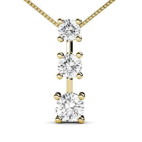 0.50 CT Round Cut Diamonds - Diamond Pendant