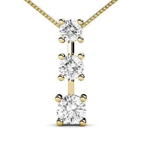 0.50 CT Round Cut Diamonds - Diamond Pendant - Primestyle.com