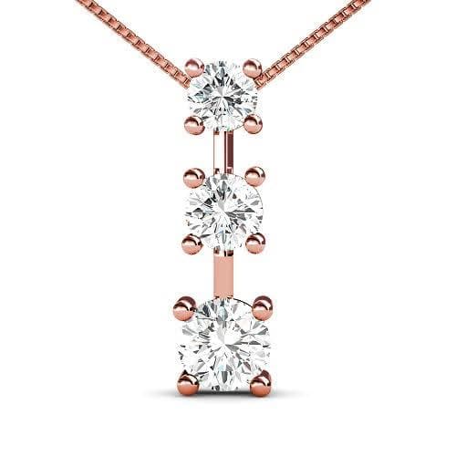 0.50 CT Round Cut Diamonds - Diamond Pendant - Primestyle.com