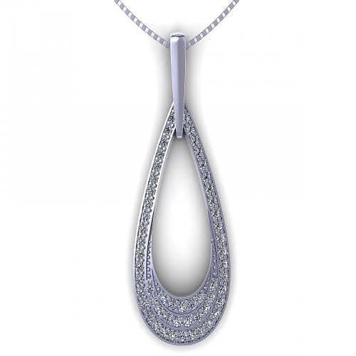 0.50 CT Round Cut Diamonds - Diamond Pendant - Primestyle.com