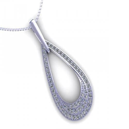 0.50 CT Round Cut Diamonds - Diamond Pendant - Primestyle.com