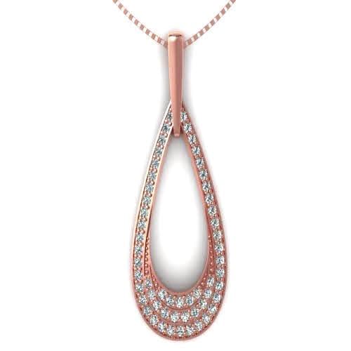0.50 CT Round Cut Diamonds - Diamond Pendant - Primestyle.com