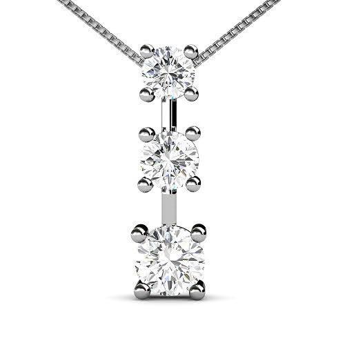 0.50 CT Round Cut Diamonds - Diamond Pendant - Primestyle.com