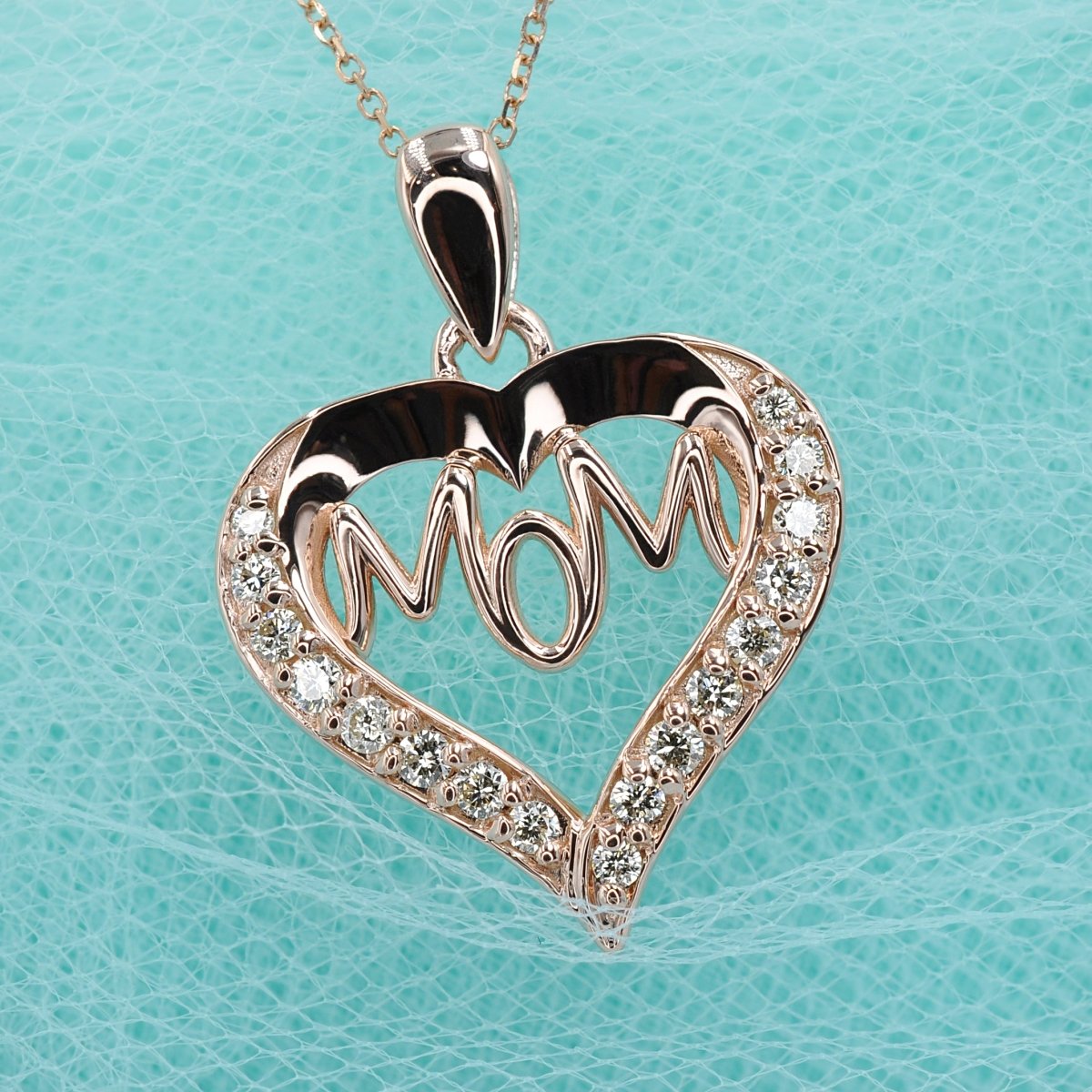 0.50 CT Round Cut Diamonds - Heart Pendant - Primestyle.com