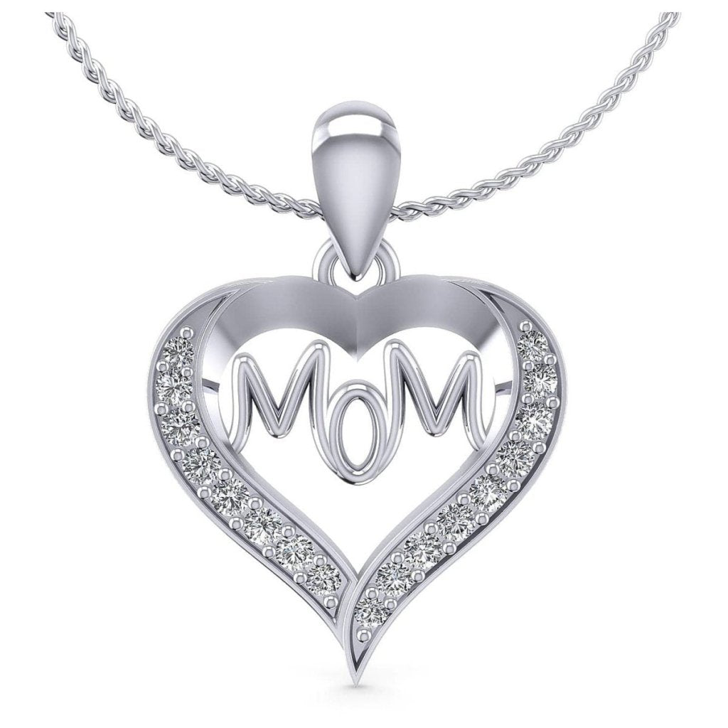 0.50 CT Round Cut Natural Diamonds - Heart Pendants - Primestyle.com